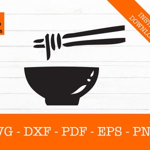 Comida Asiática Svg, Pauzinhos Svg, Chinês Japonês Coreano Comida SVG Arquivo de Corte - PNG - DXF - Cricut - Decal Shape Vector Clipart - Baixar