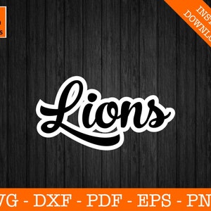 Rétro Lions Svg, Baseball Svg, Football Svg, Little League Svg, Basketball Svg, Clipart - Cut File - PNG - DXF - Cricut - Vector - Design