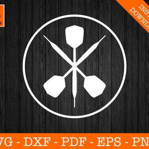 Darts, Dart Spiel, Dart Logo, Dart, Dart, Dart, Silhouette geschnitten Datei - PNG - DXF - Cricut - Vektor Clipart - Instant Download