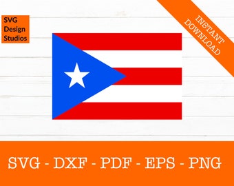 Puerto Rico Flag SVG, Boricua Cut File (Digital Download)