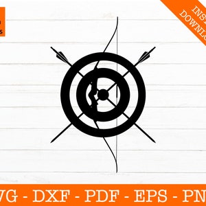 Bogen, Bogen, Bogenschießen, Bogen und Pfeil, Recurve, Bogenschießen, Bogenschießen, Jagd, Silhouette geschnitten Datei - PNG - DXF - Cricut - Vektor Clipart