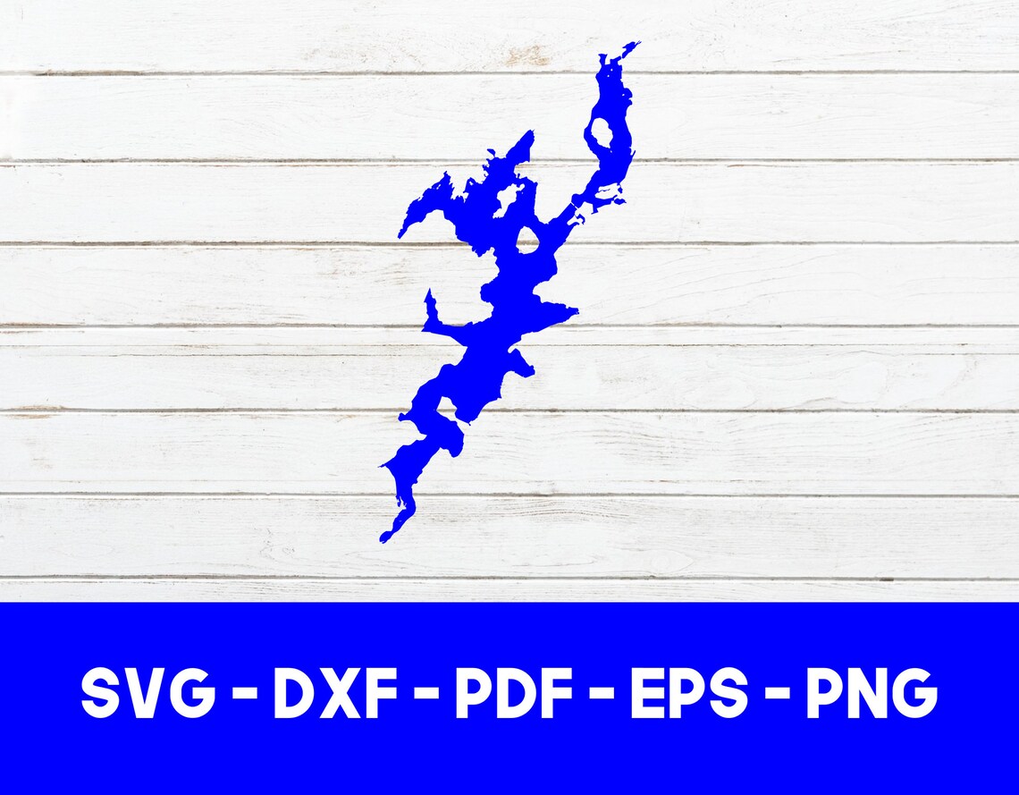 Lake Hopatcong, New Jersey Map Shape SVG Cut File