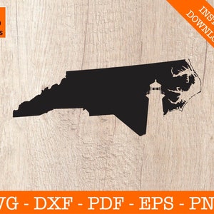 North Carolina Karte Leuchtturm SVG, Wald SVG, NC Zustand, Abenteuer SVG, Png, Dxf, Eps, Pdf, Glowforge, Silhouette, Cricut Vektor Clipart