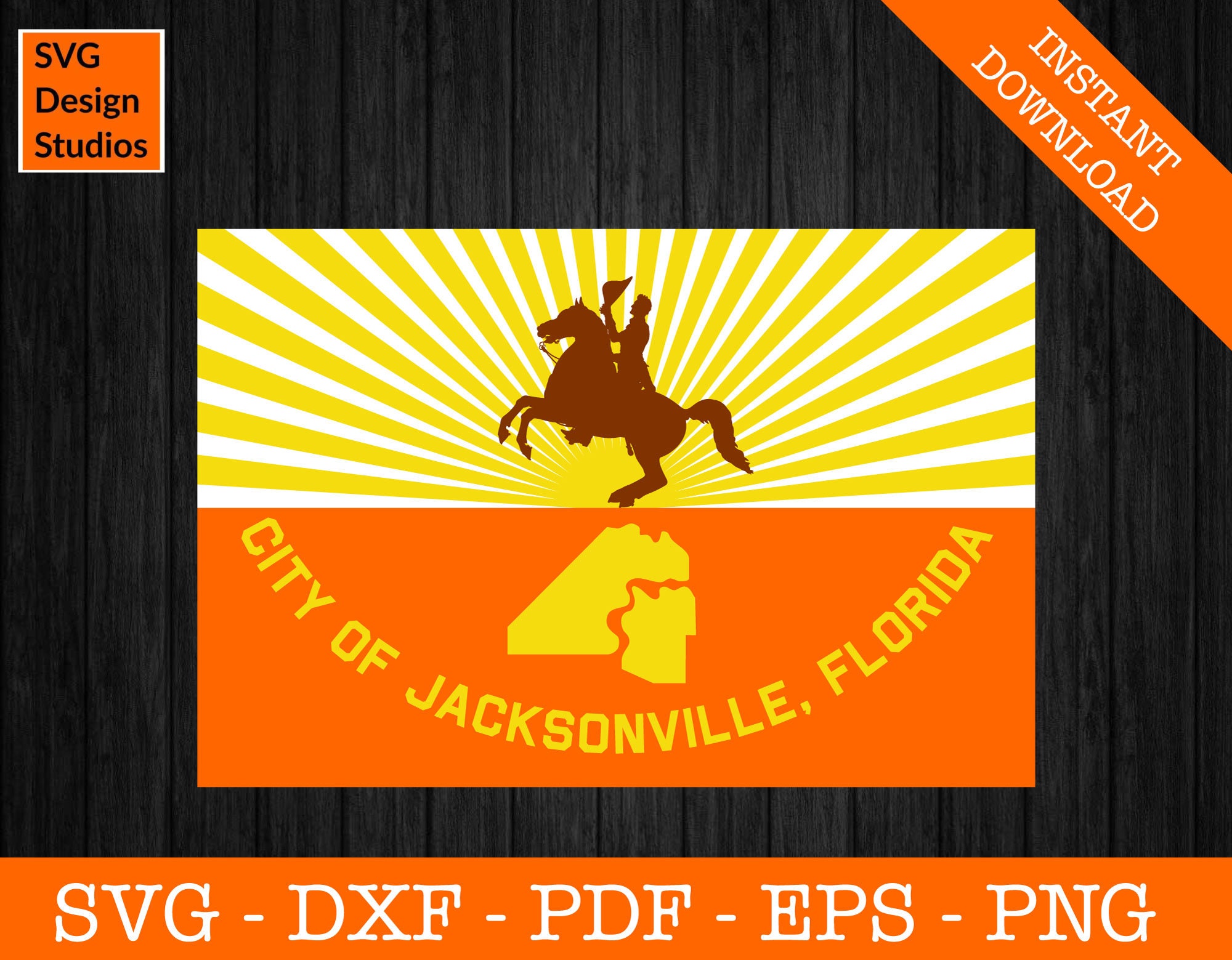 Jacksonville Svg Jacksonville Florida Flag Svg Clipart SVG Etsy