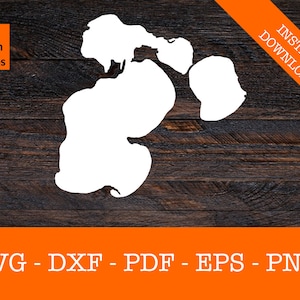Floyd Lake, Minnesota Karte Form SVG geschnitten Datei - PNG - DXF - Cricut - Sommer Vektor Clipart Download