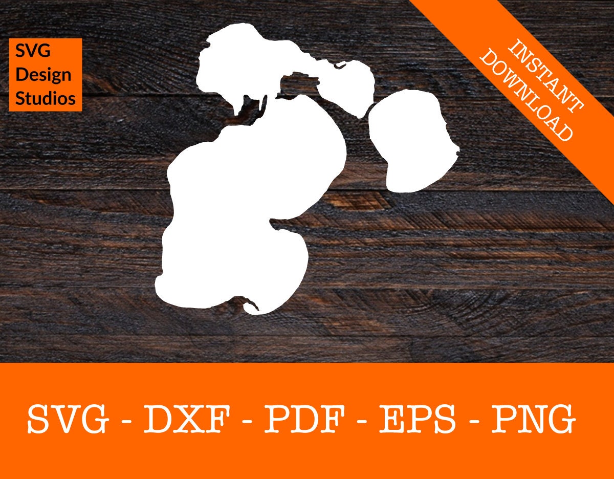 Floyd Lake, Minnesota Map Shape SVG Cut File PNG DXF Cricut