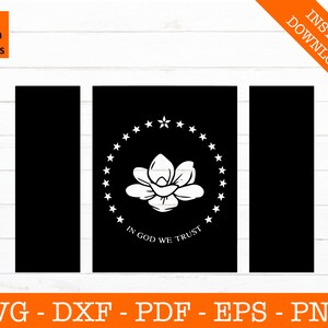 Mississippi Svg, Bandera del Estado de Mississippi en blanco y negro Svg- PNG - DXF - Cricut - Clipart - Vinilo Die Cut - Plantilla de corte