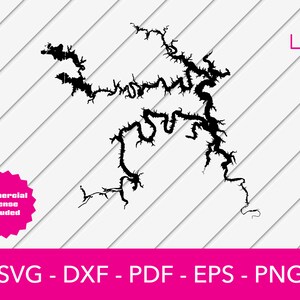 See Truman Stausee svg, Missouri See Karte Form SVG geschnitten Datei - PNG - DXF - Cricut Sommer Vektor Clipart - kommerzielle Lizenz enthalten