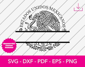 Mexican Eagle Svg, Mexico Svg, Mexico Coat of Arms, Mexico Frame Svg, Mexican svg, Seal, Mexico Flag Clipart - Cut File - PNG - DXF - Cricut