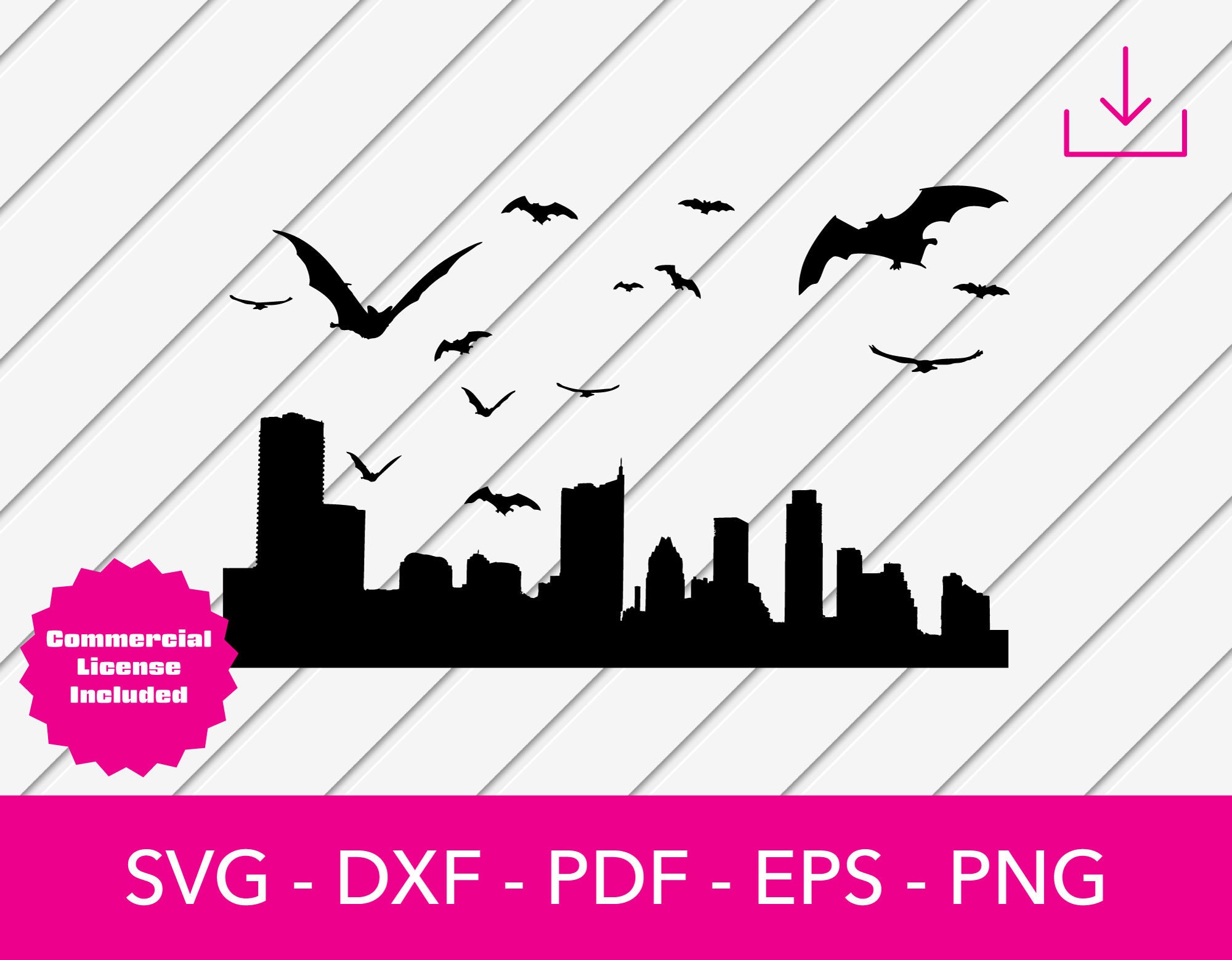 Austin Svg, Austin Bats Svg, Congress Bridge Svg, Skyline Cityscape ...