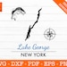 Lake George, New York Map Shape SVG Cut File - PNG - DXF - Cricut ...