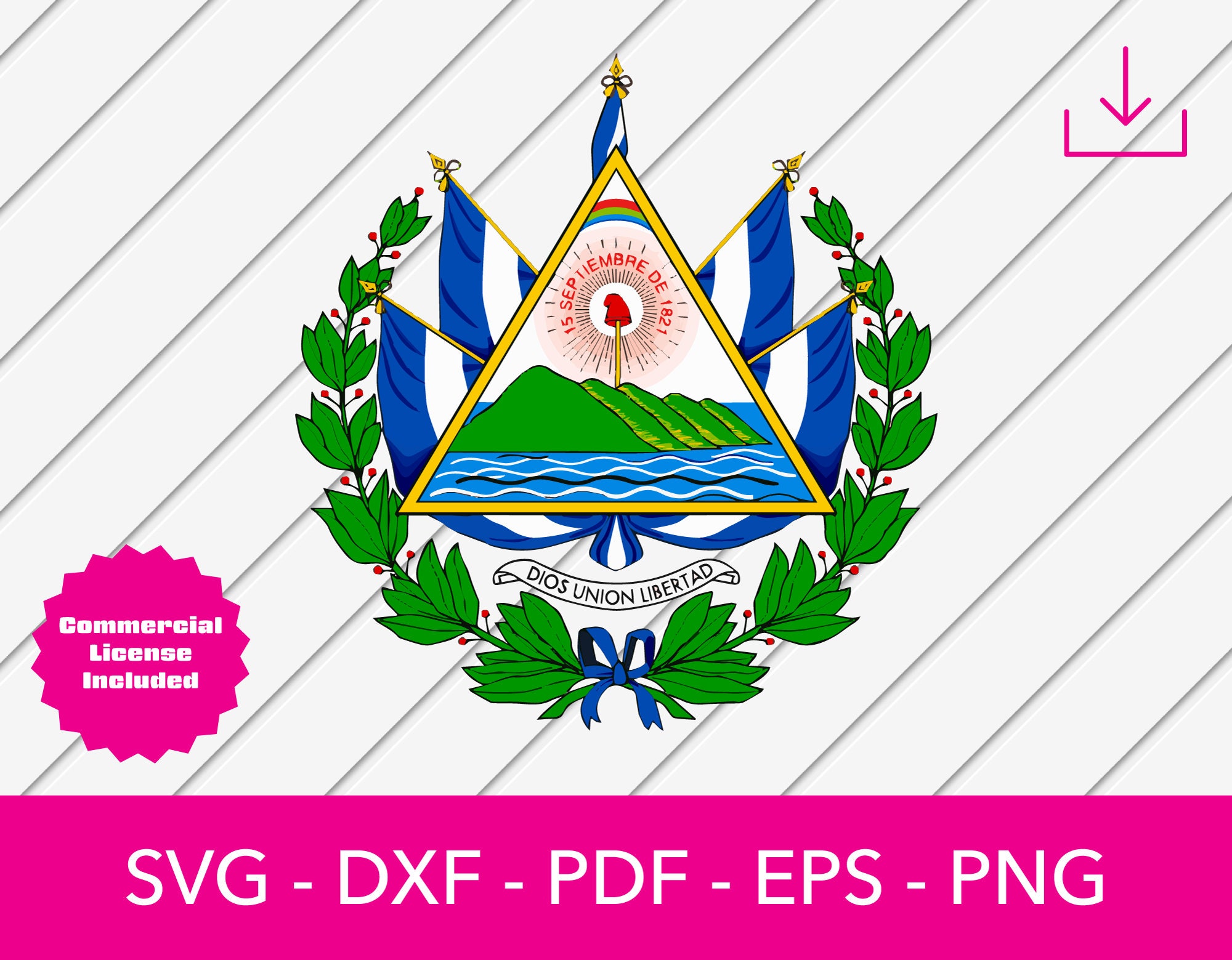 El Salvador SVG, Flag, Crest, Coat of Arms, Shield, Escudo, National,  Cricut, Silhouette, Cut Files, Salvadorian, PNG, Tumbler Wrap, Logo - Etsy