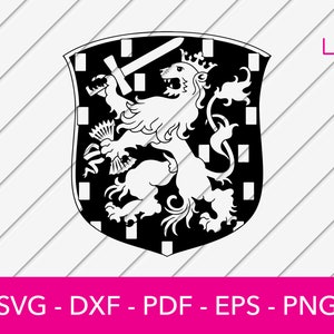 El Sello de los Países Bajos Svg, Bandera de los Países Bajos Holandeses, Insignia, Escudo de Armas Svg - Archivo de corte - PNG - DXF - Cricut Vector Clipart - Descarga instantánea