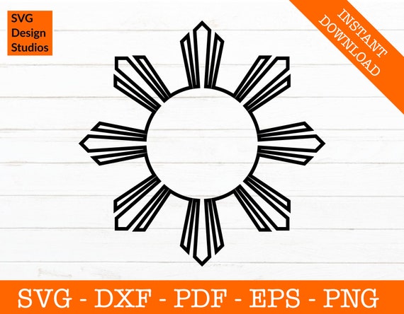 Philippines Flag Sun Outline Svg Philippine Flag Svg - Etsy Ireland