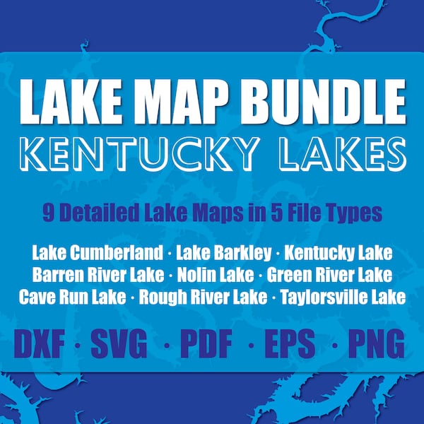 Kentucky and Barkley Lake Svg Etsy