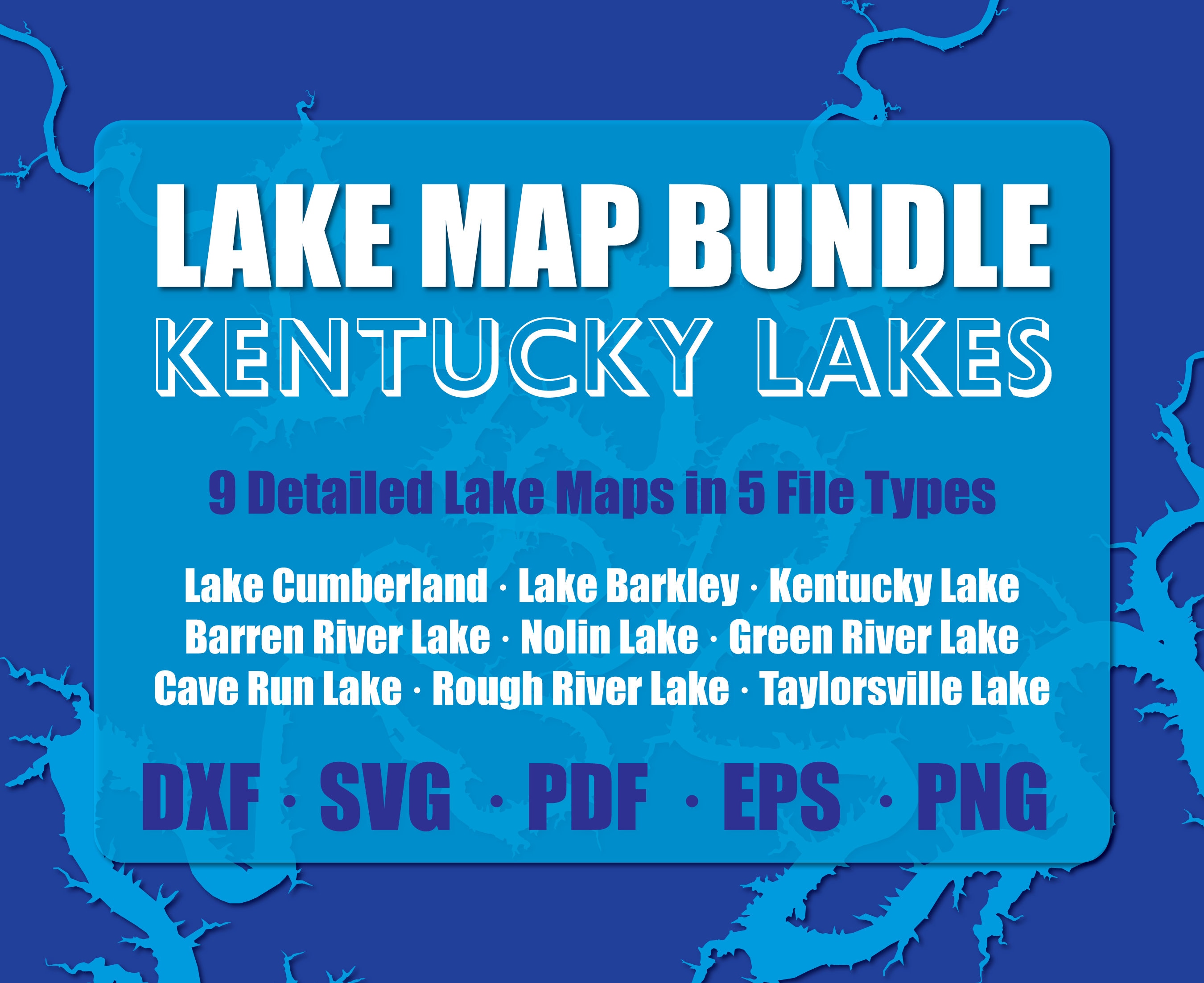 Kentucky Lakes SVG Bundle, Lake Cumberland svg, Lake Barkley svg, Nolin