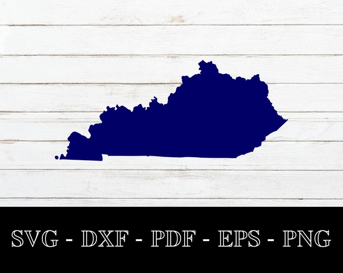 Kentucky Svg Kentucky State Map Svg Clipart Cut File - Etsy