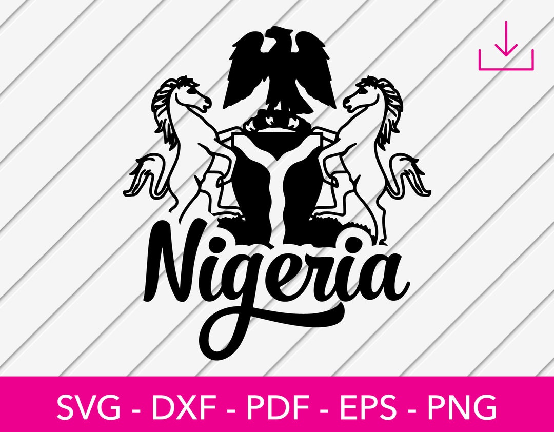 Nigeria Seal Svg, Coat of Arms Svg, Badge, Nigerian Flag SVG Cut File