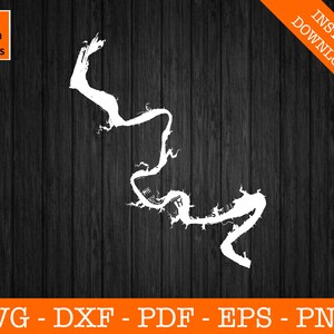 Lake Granbury svg, Texas Lake Karte Form SVG geschnitten Datei - PNG - DXF - Cricut Sommer Vektor Clipart - kommerzielle Lizenz enthalten