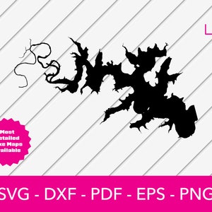 Canyon Lake, Texas Map Shape SVG Cut File - PNG - DXF - Cricut - Vector Clipart - Design - Instant Download