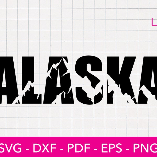 Alaska Svg, Mountains Svg, Alaskan Svg, Clipart SVG - Cut File - PNG - DXF - Cricut - Vector Clipart - Design - Instant Download