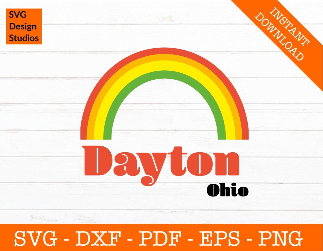 Retro Dayton Ohio Svg T-shirt Design Svg Commercial License - Etsy