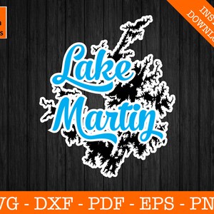 See Martin SVG, See Martin, Alabama Karte Form SVG geschnitten Datei - PNG - DXF - Cricut - Sommer Vektor Clipart