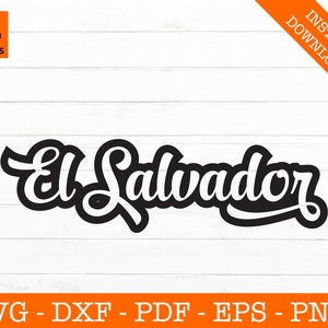 Retro Salwador Svg, Flaga Salwadoru Svg, Flaga Salwadoru Vintage, Klasyczny plik do cięcia - PNG - DXF - Cricut - Clipart wektorowy - Projekt