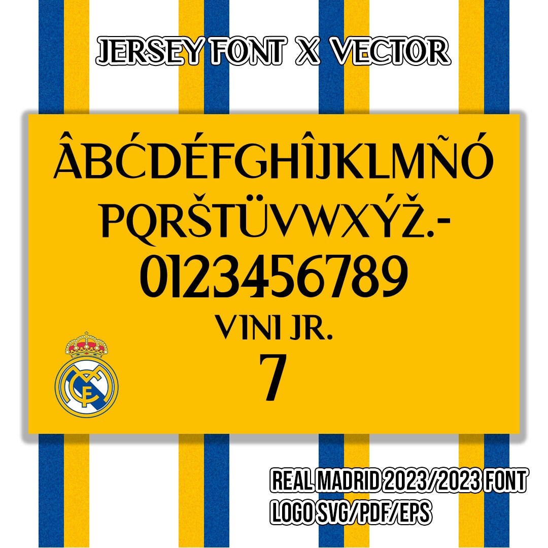 Real Madrid Font 2023/2024 Etsy