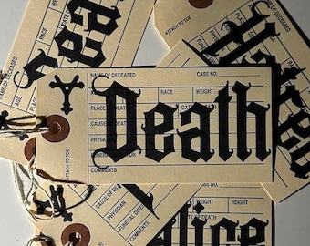 Vintage teen tag gotische kunst | Handgemaakte kunst