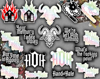 Holografische gotische stickerbundels | Complete sets