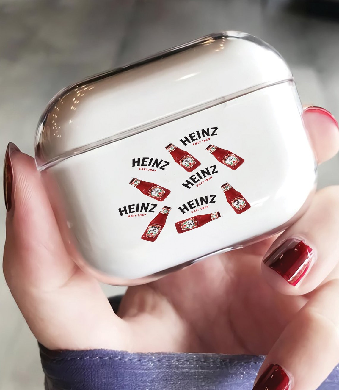 Heinz ketchup bottle pattern AirPods case Heinz ketchup AIRPOD Etsy