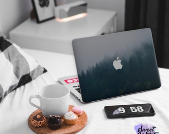 Foggy pine forest laptop case New MacBook 13 Pro MacBook 2022 case MacBook Air M2 A2337 pine A1286 case fog macbook foggy forest a1932