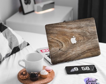 Houtafdruk MacBook-hoes bruin MacBook Pro 13-hoes Macbook Air 13 MacBook Pro 15-hoes MacBook 12-hoes MacBook Pro 13 MacBook Air-hoes