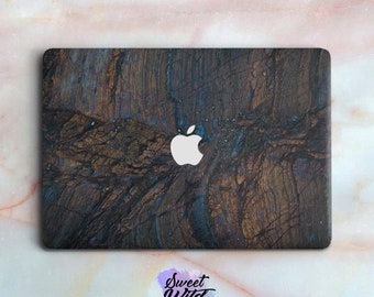 Macbook-hoes met houtschorsstructuur voor nieuwe Pro Mac Laptop 13 2020 en MacBook Air 13 2020 houten textuur A2141 houtnerf mac-hoes
