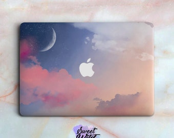 Night gradient cloudy sky laptop case New MacBook 13 Pro MacBook Air M2 A1706 MacBook 2022 case clouds A2338 case Night Pro 15 1990