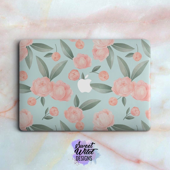 Pink Peony Graphic Matte Hard Case for New MacBook Pro 13" A1989 A1706 /1708 
