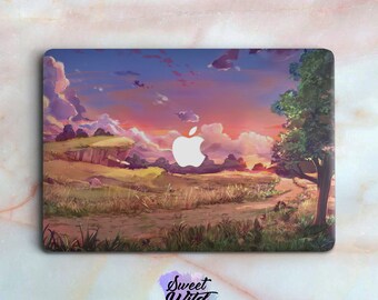 Anime scenery art laptop case MacBook 2022 case MacBook 13 Pro case MacBook 2021 case scenery A2251 cover oil painting A1466