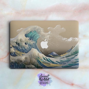 Japanische Kunst Dark The Great Wave aus Kanagawa MacBook Hülle MacBook Pro 13 Case MacBook Air 13 2018 12 Pro Retina 13 2019 Pro 15 13 Cover