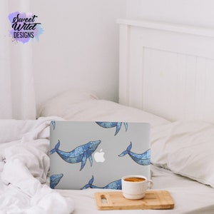 Whale pattern macbook pro 2019 ocean animals retina 15 inch case macbook air 13 2018 laptop case mac book 12 cover macbook 2020 2017 16 cute