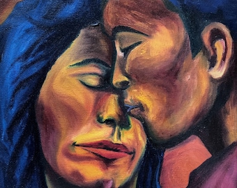 Original Oil Painting: Figurative Abstract Art on Canvas - Ready to Hang