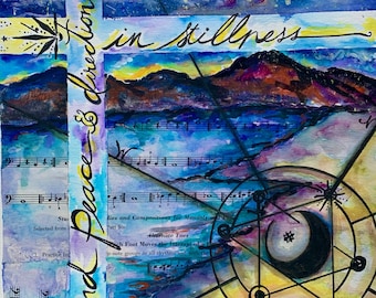 Peace and Direction – Original Mixed Media Painting for Clarity & Calm