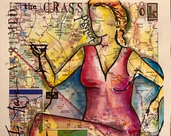Crass Position – Original Watercolor and Mixed Media Painting | Humorous Hand Lettered Art