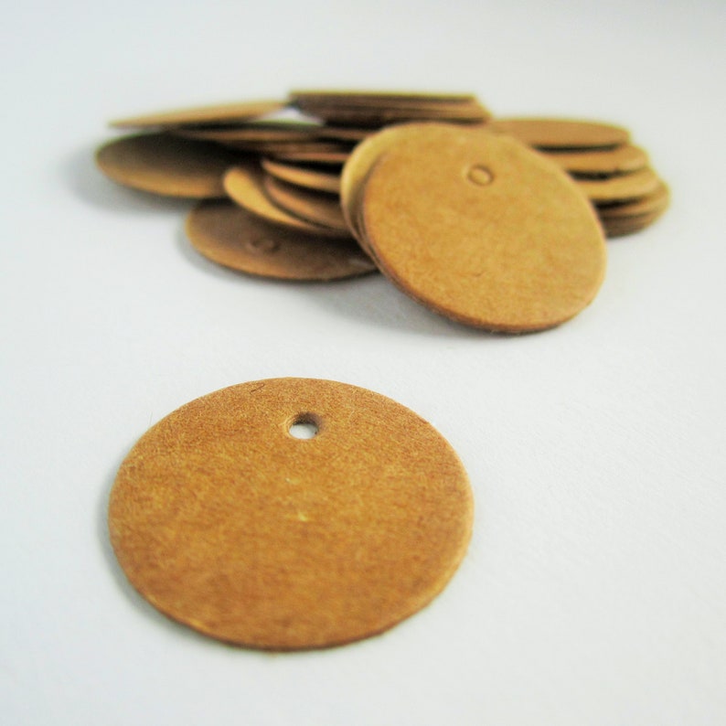 50mm 2 inches round circle brown recycled kraft parcel tags