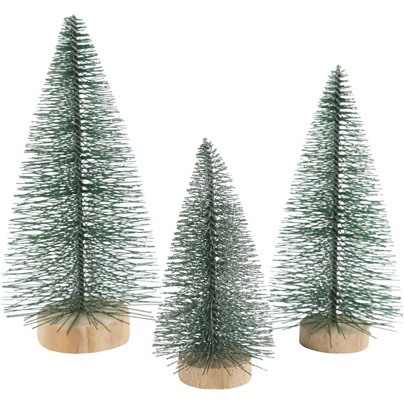 Set of 3 bristle brush trees Etsy