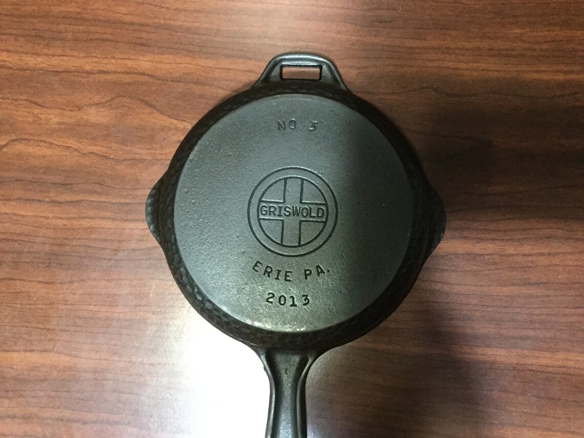 Rare/vintage Griswold No. 3 Cast Iron Hinged Skillet Smooth Etsy