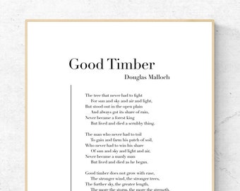 Good Timber Poem - Etsy