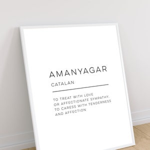 Amanyagar - Definition Printable Poster, Digital Poster, Print at Home Instant Download, Modern Digital Print, Word Poster Design