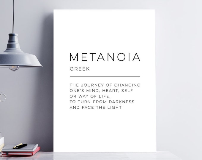 Metanoia Definition This item is unavailable - Etsy
