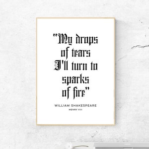 William Shakespeare Quote - Library Printable Poster, Instant Download, Book Home Decor, Digital Wall Art, Art Print, Bookish Poster Design